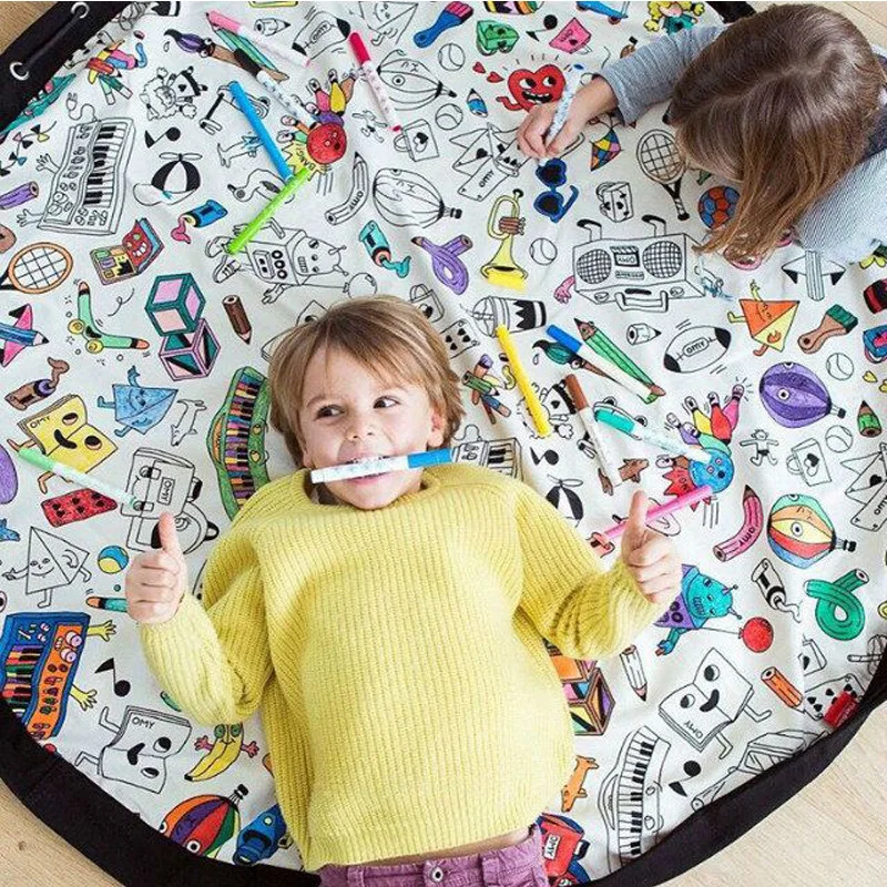 Ребенок DIY автомобилей хранения Мат Детские спортивные залы Playmats коврики круглый
