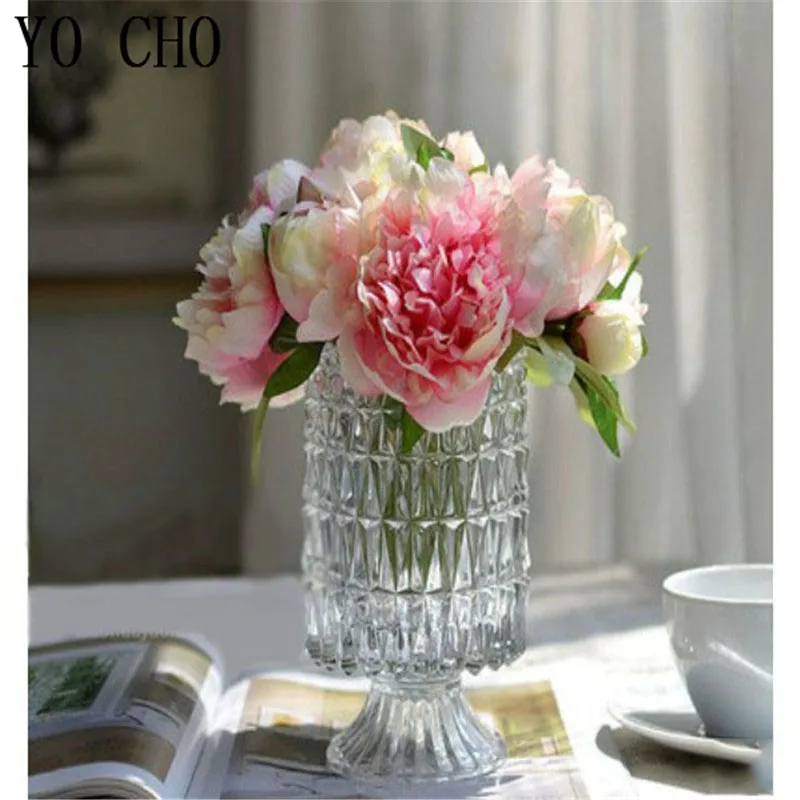 YO CHO 5 Heads Wedding centerpieces christmas decorations for home fake simulation silk rose artificial peony flowers bouquet
YO CHO 5 Heads Wedding centerpieces christmas decorations for home fake simulation silk rose artificial peony flowers bouquet