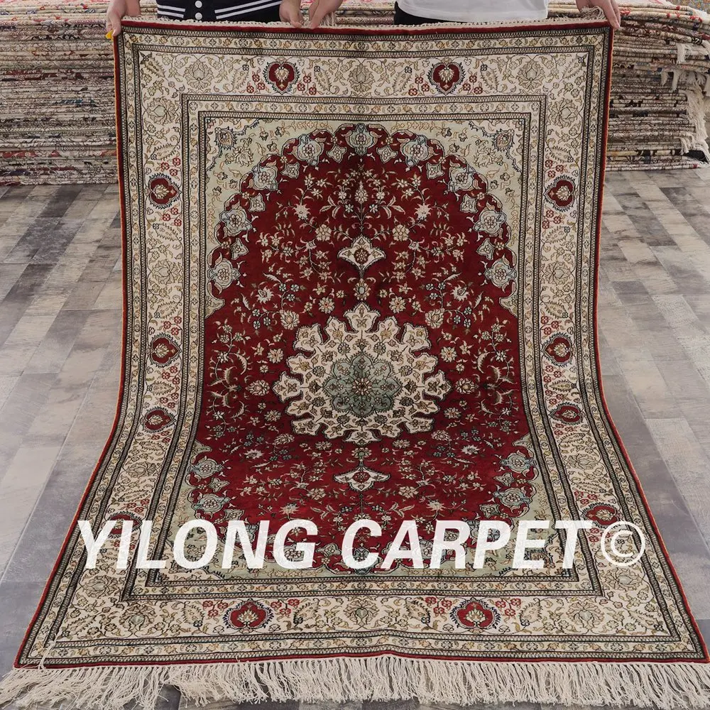 YILONG 4'x6' Traditional turkish carpet red vantage antique afghan exquisite silk rugs (LH474B4x6)
YILONG 4'x6' Traditional turkish carpet red vantage antique afghan exquisite silk rugs (LH474B4x6)