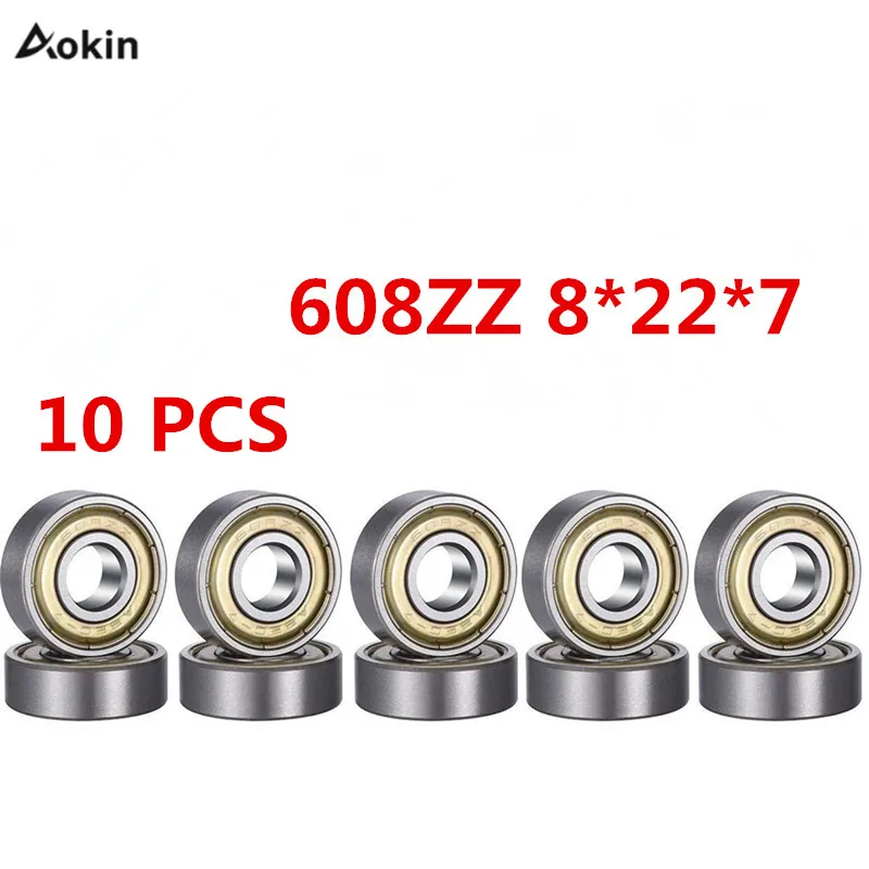 10pcs Double Shielded Miniature High-carbon Steel Single Row 608ZZ ABEC-5 Deep Groove Ball Bearing 8*22*7mm 608 ZZ Ball Bearing
10pcs Double Shielded Miniature High-carbon Steel Single Row 608ZZ ABEC-5 Deep Groove Ball Bearing 8*22*7mm 608 ZZ Ball Bearing