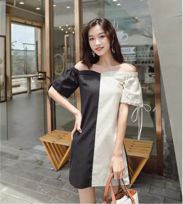 New Summer Women Patchwork Bandage Dress Short Sleeve Slash Neck Elegant Clubwear Vestidos Party Dresses
New Summer Women Patchwork Bandage Dress Short Sleeve Slash Neck Elegant Clubwear Vestidos Party Dresses