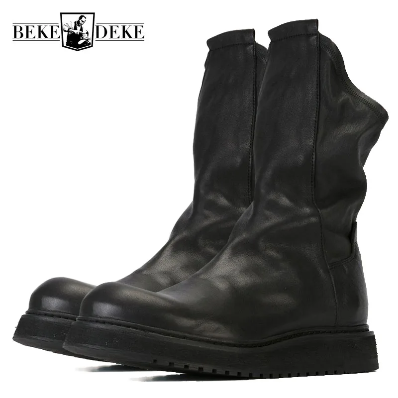 Mens Genuine Leather Slip On Cowboy Punk Ankle Boots Gothic Combat Shoes Round Toe Retro Motorcycle Botas Man Footwear
Mens Genuine Leather Slip On Cowboy Punk Ankle Boots Gothic Combat Shoes Round Toe Retro Motorcycle Botas Man Footwear