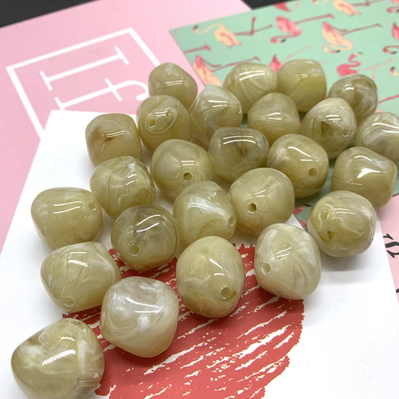 New 10 Pcs Irregular Round Acrylic Beads Spacer Loose Beads For Jewelry Making DIY Bracelet #Khaki
New 10 Pcs Irregular Round Acrylic Beads Spacer Loose Beads For Jewelry Making DIY Bracelet #Khaki