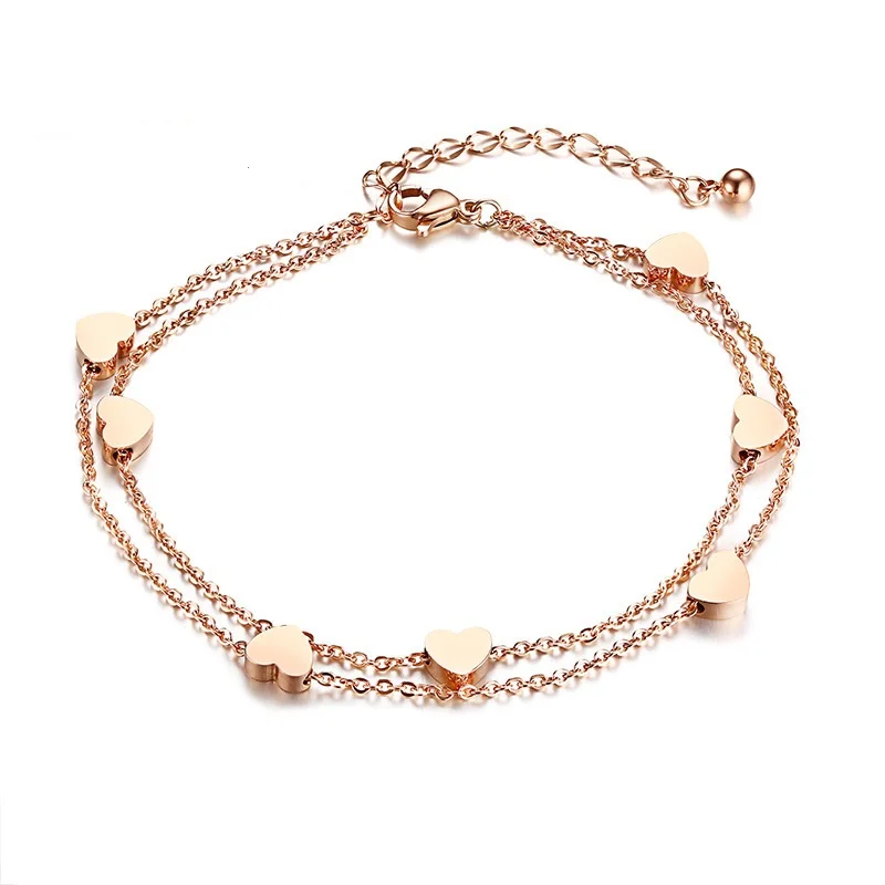 High Quality 2020 Trendy Rose Gold Color Anklets Bracelet on The Leg For Women Fashion Chian on Foot Girl Beach Ankle Bracelets
High Quality 2020 Trendy Rose Gold Color Anklets Bracelet on The Leg For Women Fashion Chian on Foot Girl Beach Ankle Bracelets