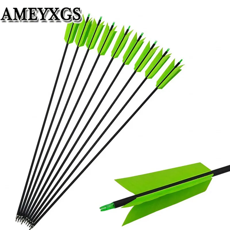 6/12Pcs 30" Spine 400 Archery Carbon Arrows Target Flu-Flu Arrows 4 Turkey Feathers Broadhead For Hunting Shooting Accessories
6/12Pcs 30" Spine 400 Archery Carbon Arrows Target Flu-Flu Arrows 4 Turkey Feathers Broadhead For Hunting Shooting Accessories