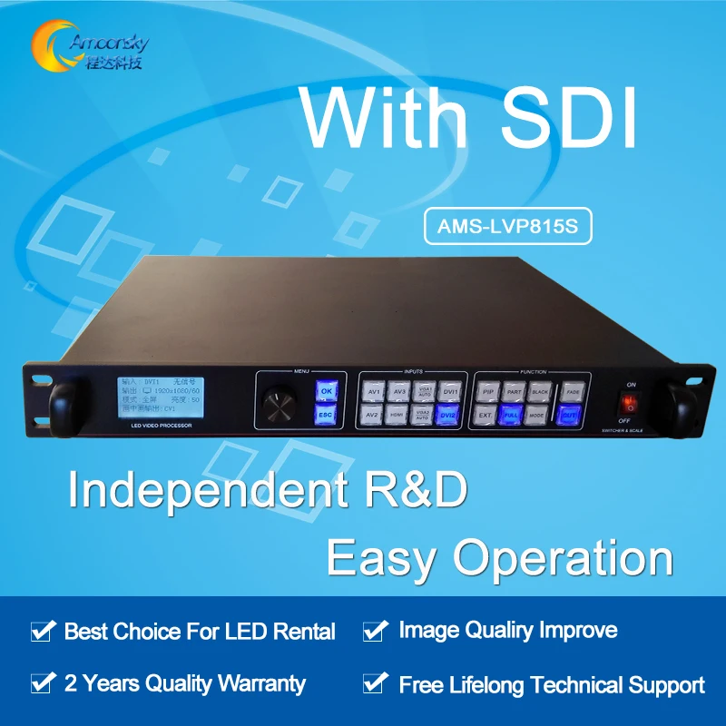 best choice led display controller AMS-LVP815S SDI video processor for outdoor advertising led display screens
best choice led display controller AMS-LVP815S SDI video processor for outdoor advertising led display screens
