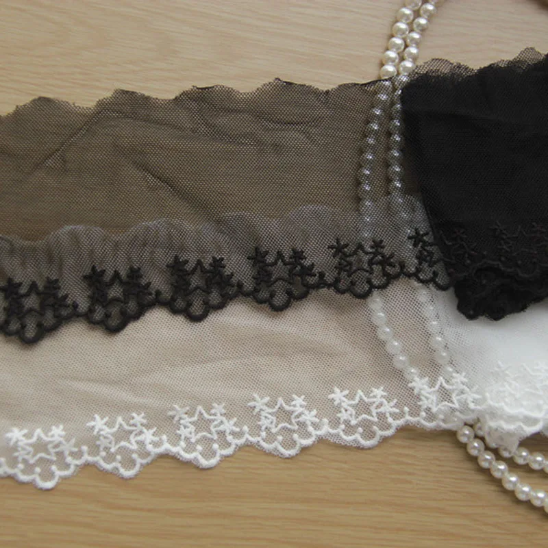 15Yards White Black 8cm Mesh Fabric Venise Lace Trim Embroidery Star Parttern Embellishment Sewing Crafts Lace Doll Material
15Yards White Black 8cm Mesh Fabric Venise Lace Trim Embroidery Star Parttern Embellishment Sewing Crafts Lace Doll Material