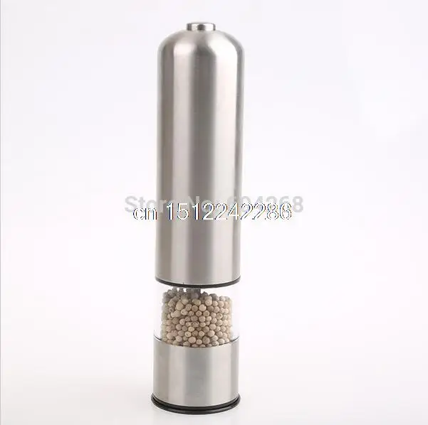 FREE SHIPPING STAINLESS STEEL ELECTRIC PEPPER SALT SPICE MILL GRINDER WITH LIGHT BATTERY OPERATED
FREE SHIPPING STAINLESS STEEL ELECTRIC PEPPER SALT SPICE MILL GRINDER WITH LIGHT BATTERY OPERATED