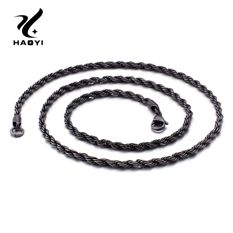 4/5mm Width Titanium Stainless Steel Large And Long Twisted Wire Chain Necklace For Men Man Boy Male
4/5mm Width Titanium Stainless Steel Large And Long Twisted Wire Chain Necklace For Men Man Boy Male