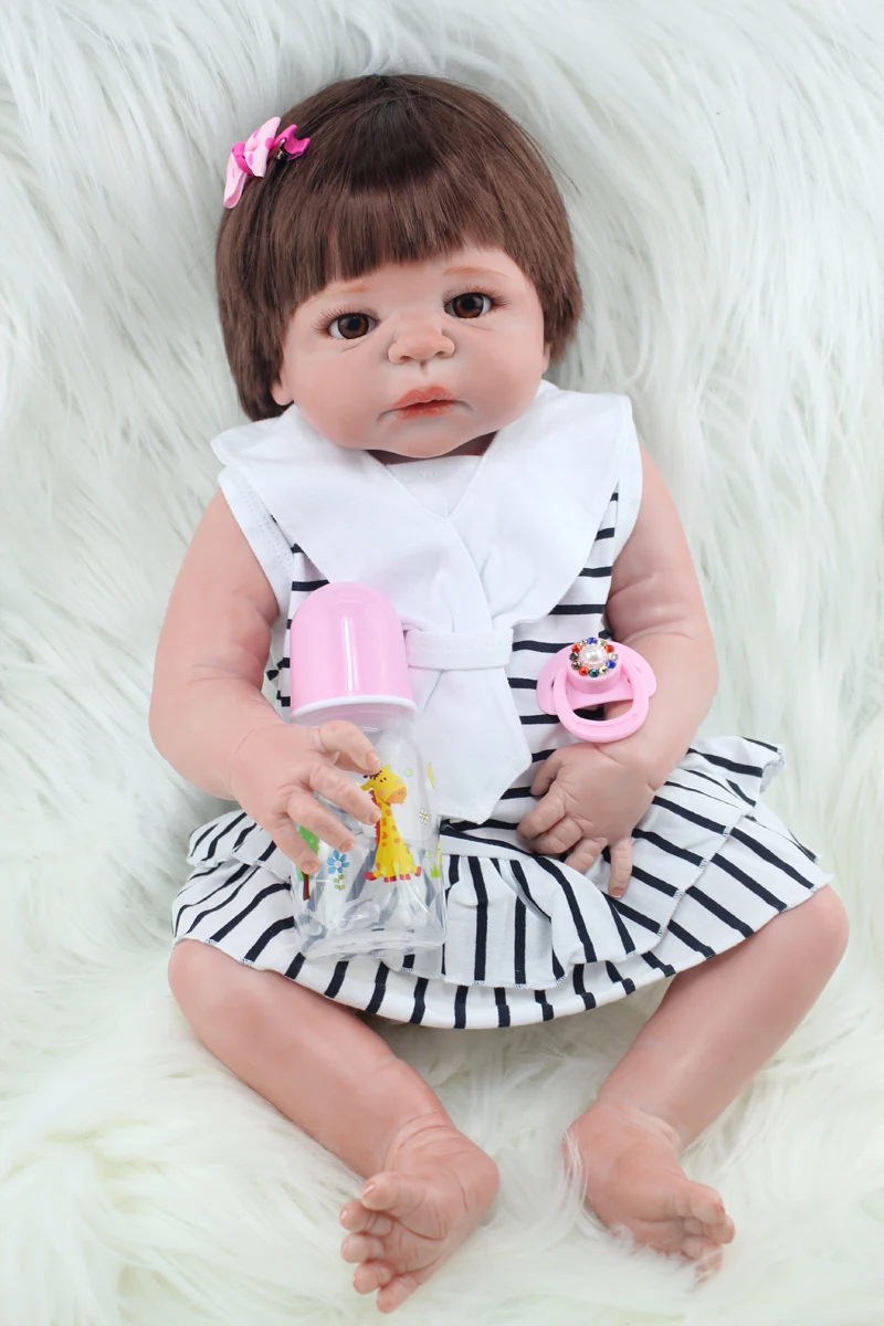 Handmade 22" Full Silicone Reborn Baby Princess Girl Lifelike 55cm Vinyl Bebe Newborn Toddler Dolls Waterproof Body Rooted Hair
Handmade 22" Full Silicone Reborn Baby Princess Girl Lifelike 55cm Vinyl Bebe Newborn Toddler Dolls Waterproof Body Rooted Hair