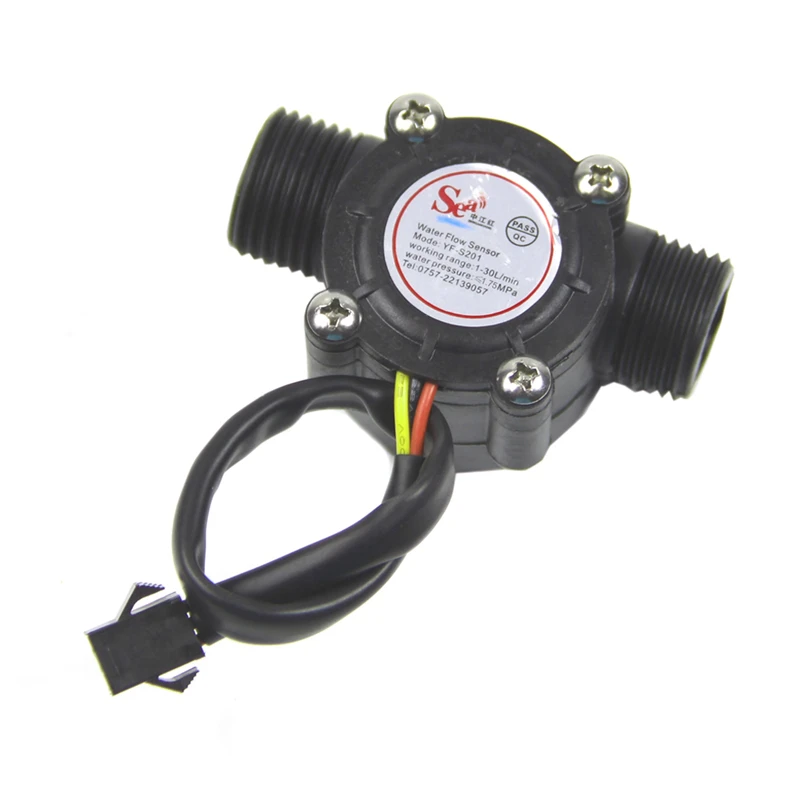 Water flow sensor flowmeter Hall flow sensor Water control 1-30L/min 2.0MPa NEW Mar28
Water flow sensor flowmeter Hall flow sensor Water control 1-30L/min 2.0MPa NEW Mar28