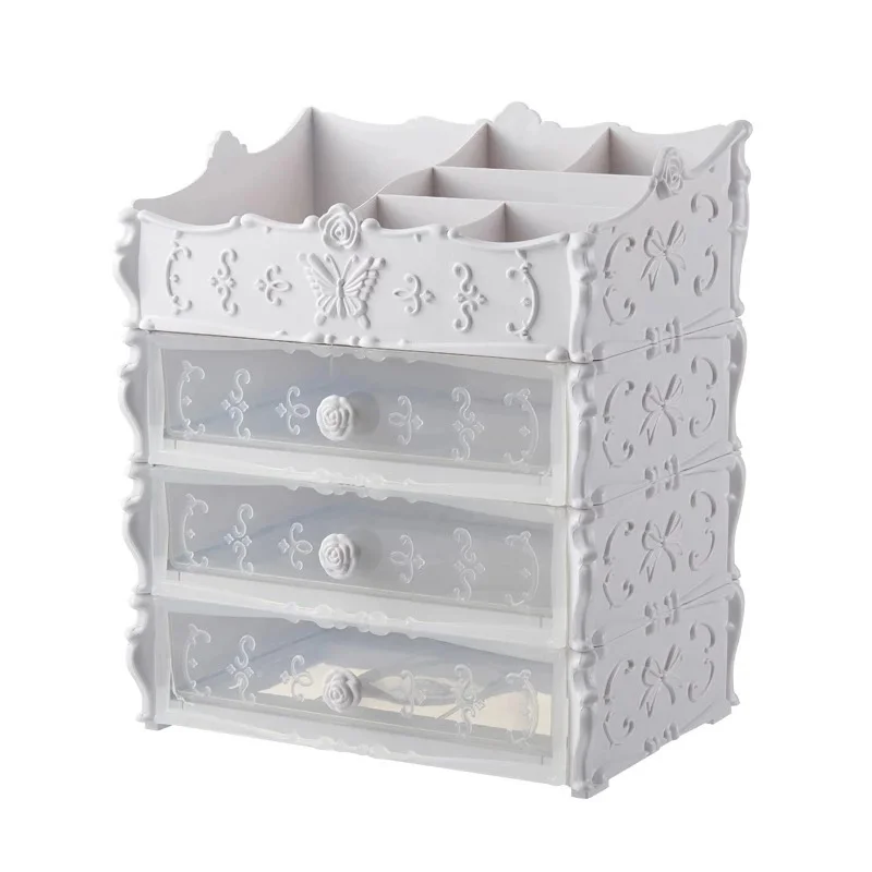 European Style Plastic Cosmetic Drawer Makeup Organizer Makeup Storage Box Organizer for Cosmetics Desktop Sundry Storage Case
European Style Plastic Cosmetic Drawer Makeup Organizer Makeup Storage Box Organizer for Cosmetics Desktop Sundry Storage Case