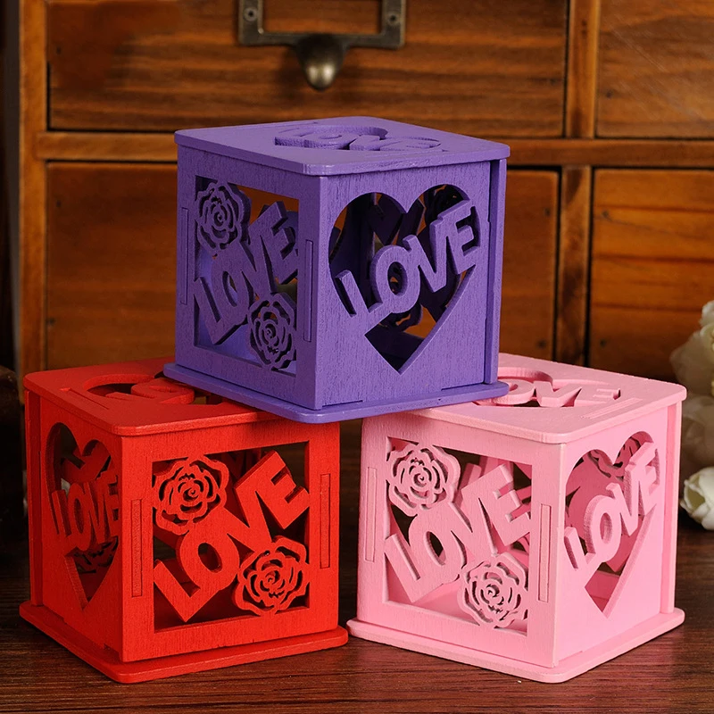 10pcs/lot Beautiful Red Rose Warmly Love Wedding Candy Box New Happy Hollow Heart Wood Decoration Box Party Supplies Gift Box
10pcs/lot Beautiful Red Rose Warmly Love Wedding Candy Box New Happy Hollow Heart Wood Decoration Box Party Supplies Gift Box