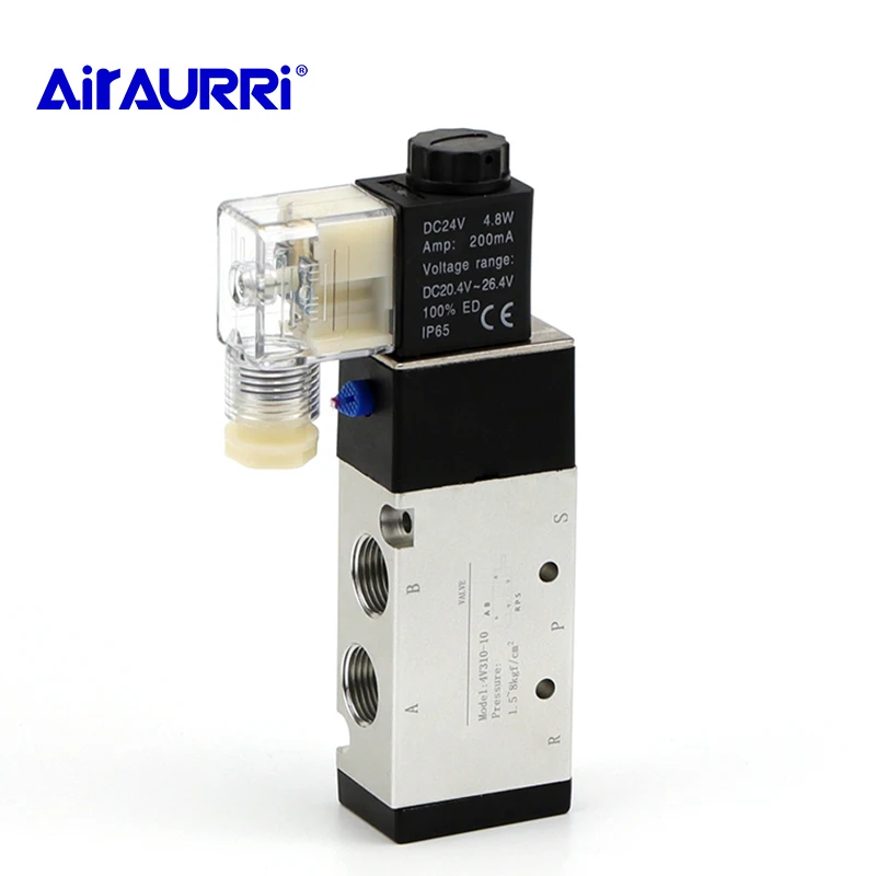 4V310-10 Solenoid Valves Air 2 Position 5 Port 2/5 Way12V/24V DC 110V/220V ACGas Control Valve 3/8" BSP
4V310-10 Solenoid Valves Air 2 Position 5 Port 2/5 Way12V/24V DC 110V/220V ACGas Control Valve 3/8" BSP