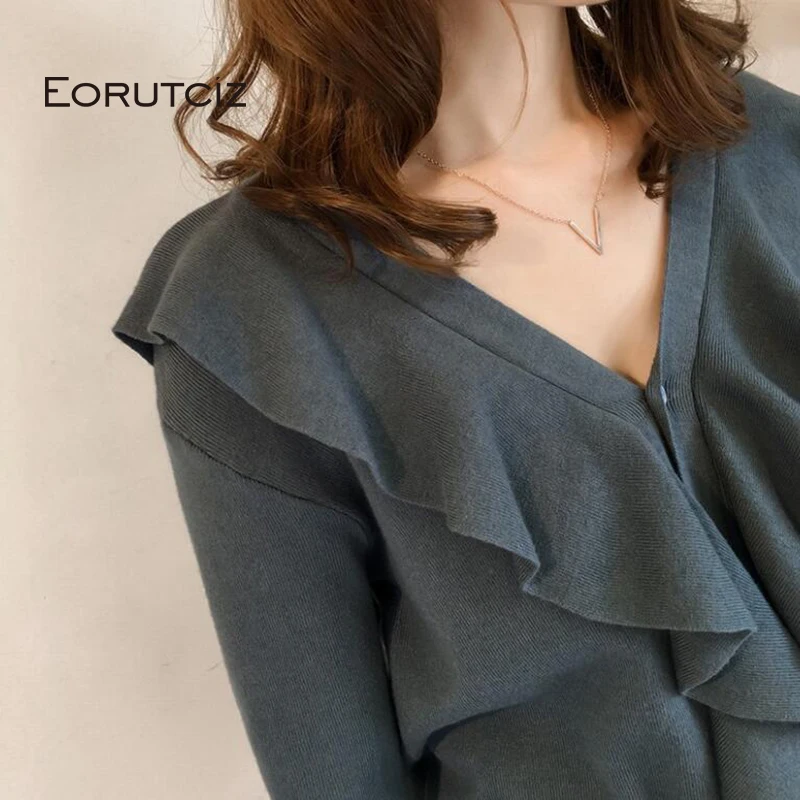 EORUTCIZ Spring Plus Size 4XL Knitted Sweater Women Slim Tunic Ruffles Top Autumn Casual Long Sleeve Basic Tops LM258
EORUTCIZ Spring Plus Size 4XL Knitted Sweater Women Slim Tunic Ruffles Top Autumn Casual Long Sleeve Basic Tops LM258