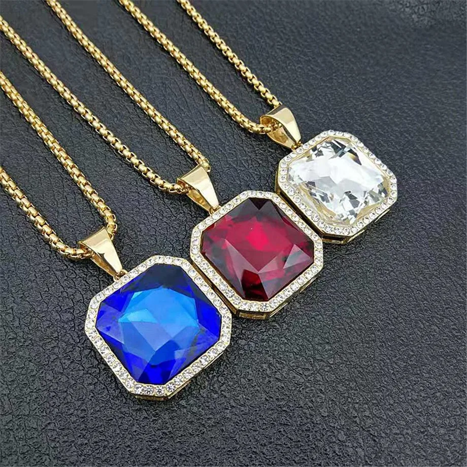Hip Hop Iced Out Paved Rhinestone Square Pendant With Stainless Steel Chain Golden Necklace For Women/Men Jewelry Dropshipping
Hip Hop Iced Out Paved Rhinestone Square Pendant With Stainless Steel Chain Golden Necklace For Women/Men Jewelry Dropshipping