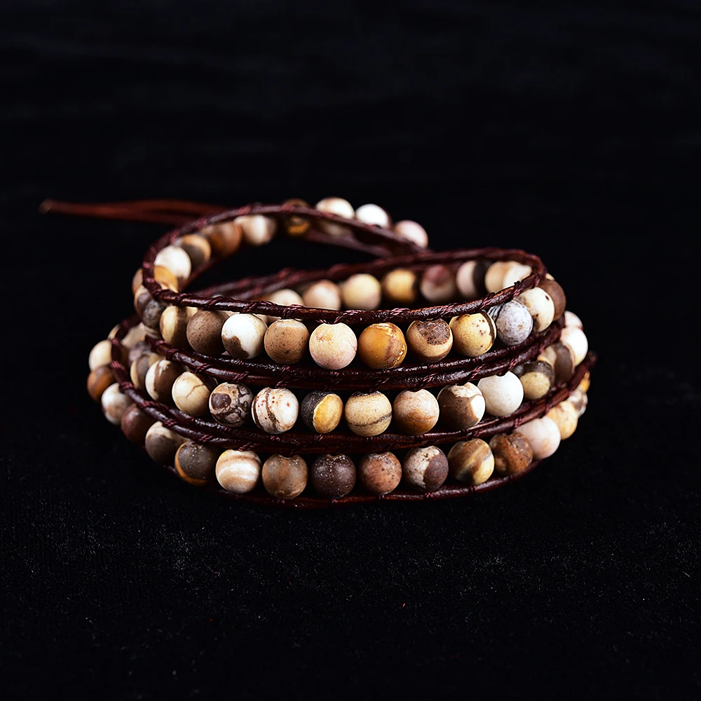 Asingeloo Australia Zebra Natural Stone Beads Leather 3 Strand Wrap Vintage Jewelry Bracelet for Women Girl Holiday Gift
Asingeloo Australia Zebra Natural Stone Beads Leather 3 Strand Wrap Vintage Jewelry Bracelet for Women Girl Holiday Gift