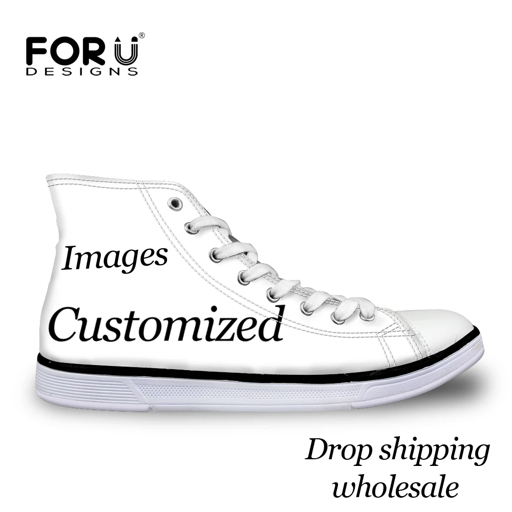 FORUDESIGNS Pink Colorful Graffiti Girls Kids Shoes Winter Autumn Sneaker High Canvas Lace-Up Children for Boys Footwear | Спорт и