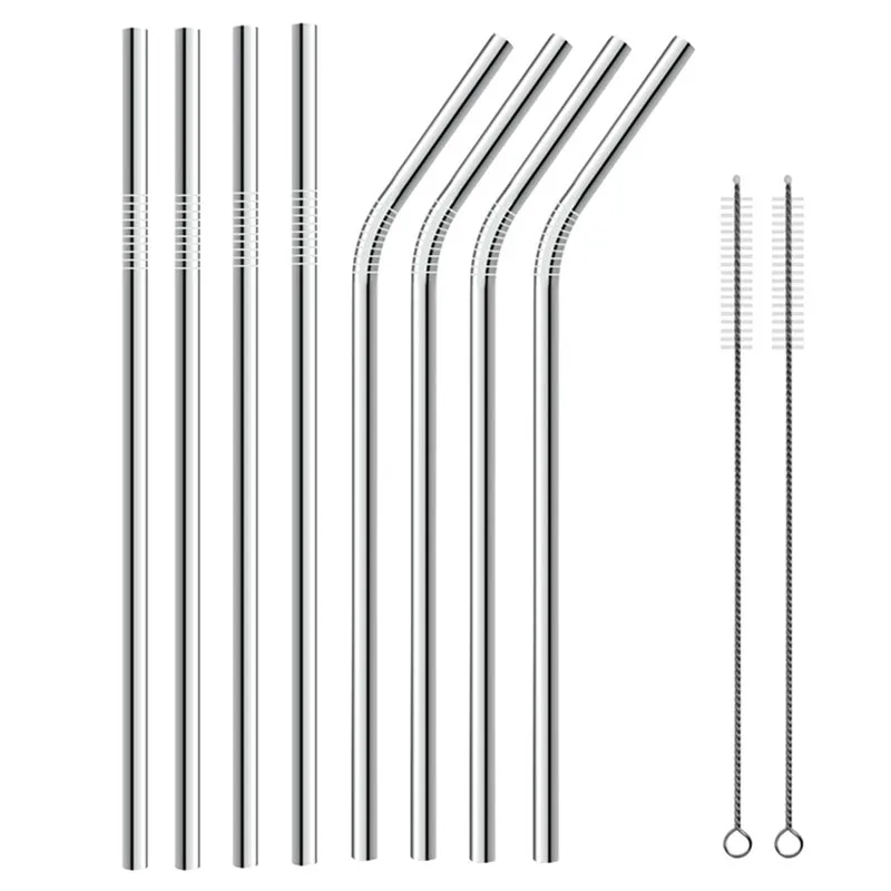 8Pcs 304 Stainless Steel Metal Straw High Quality Reusable Drinking Straw with Cleaning Brush
8Pcs 304 Stainless Steel Metal Straw High Quality Reusable Drinking Straw with Cleaning Brush