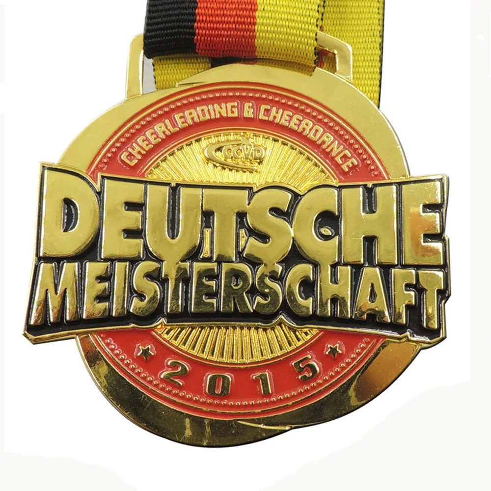 Wholesale Custom 3D Electroplating Gold Medal New Design Die Casting Zinc Alloy Medal
Wholesale Custom 3D Electroplating Gold Medal New Design Die Casting Zinc Alloy Medal