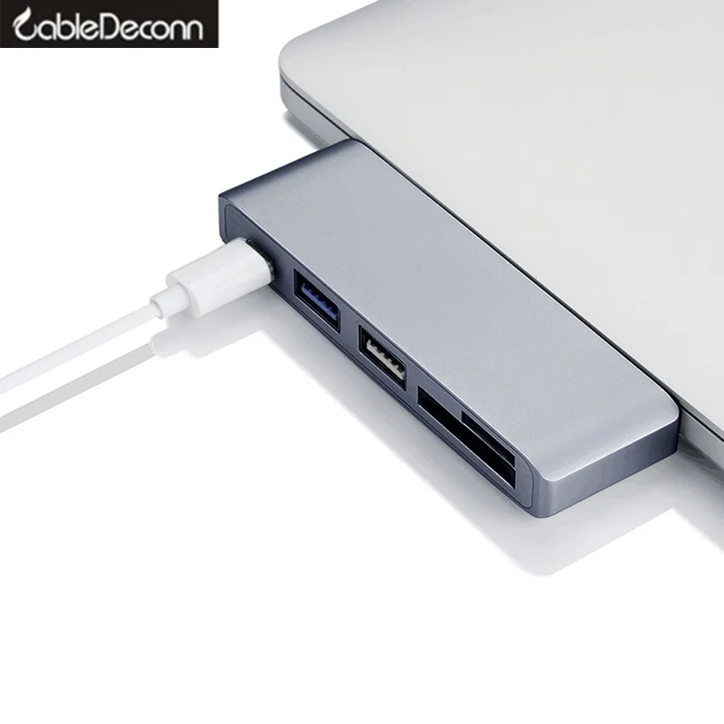 Thunderbolt 3 USB-C концентратор usb 2017 type c для TF SD кардридер адаптер Macbook Pro Dell Xps HuaWei Mate 10