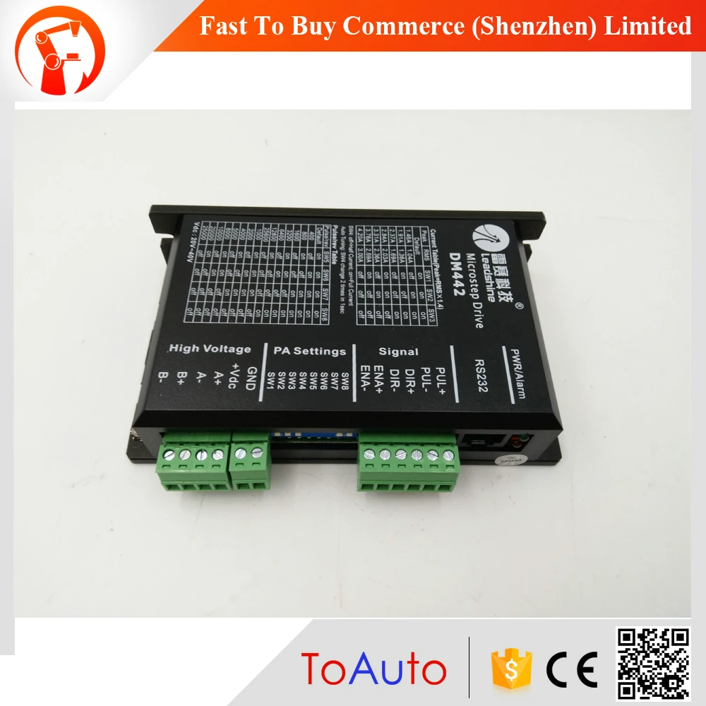 NEW Leadshine Digital Stepper Motor Driver DM442 fit nema17 to nema 23 motor CNC stepper system
NEW Leadshine Digital Stepper Motor Driver DM442 fit nema17 to nema 23 motor CNC stepper system