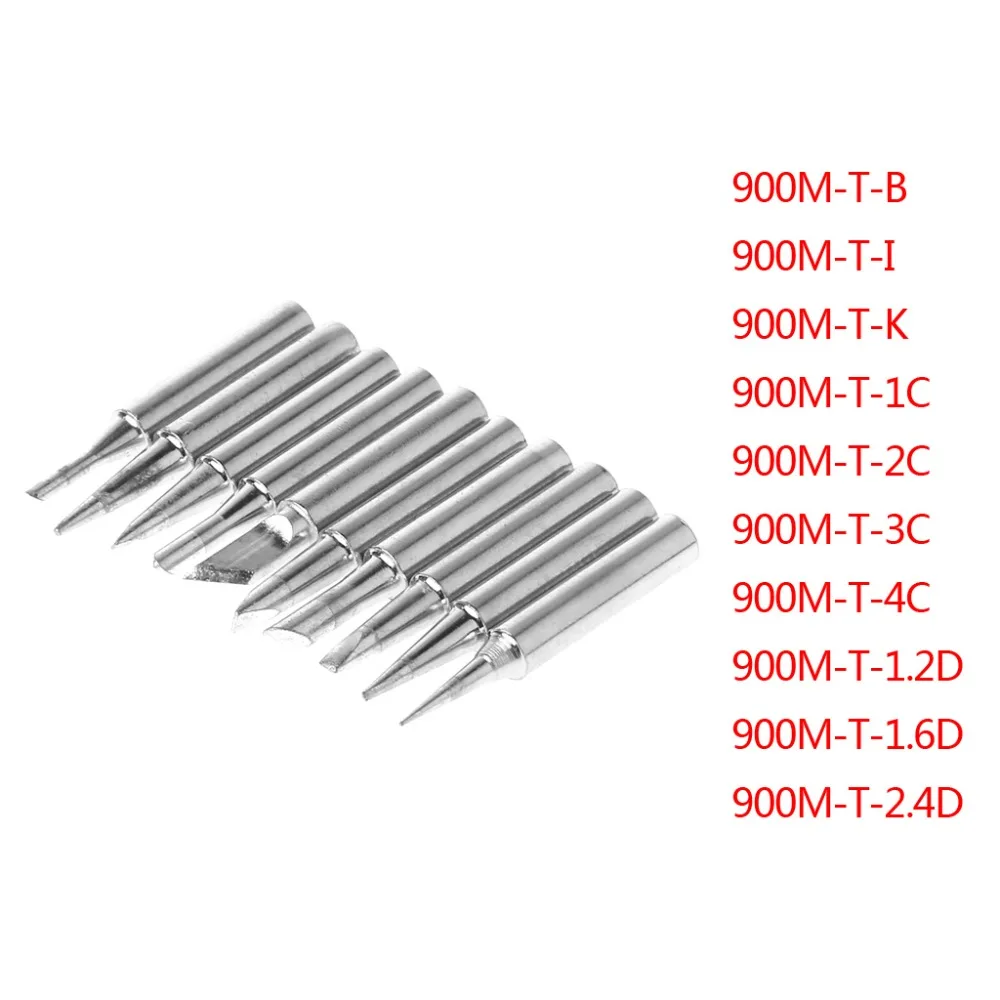 11 Pcs 900M-T Soldering Iron Tips Lead Free For Hakko 936 Lukey 852D 898d SAIKE Soldering Station #20/19W
11 Pcs 900M-T Soldering Iron Tips Lead Free For Hakko 936 Lukey 852D 898d SAIKE Soldering Station #20/19W