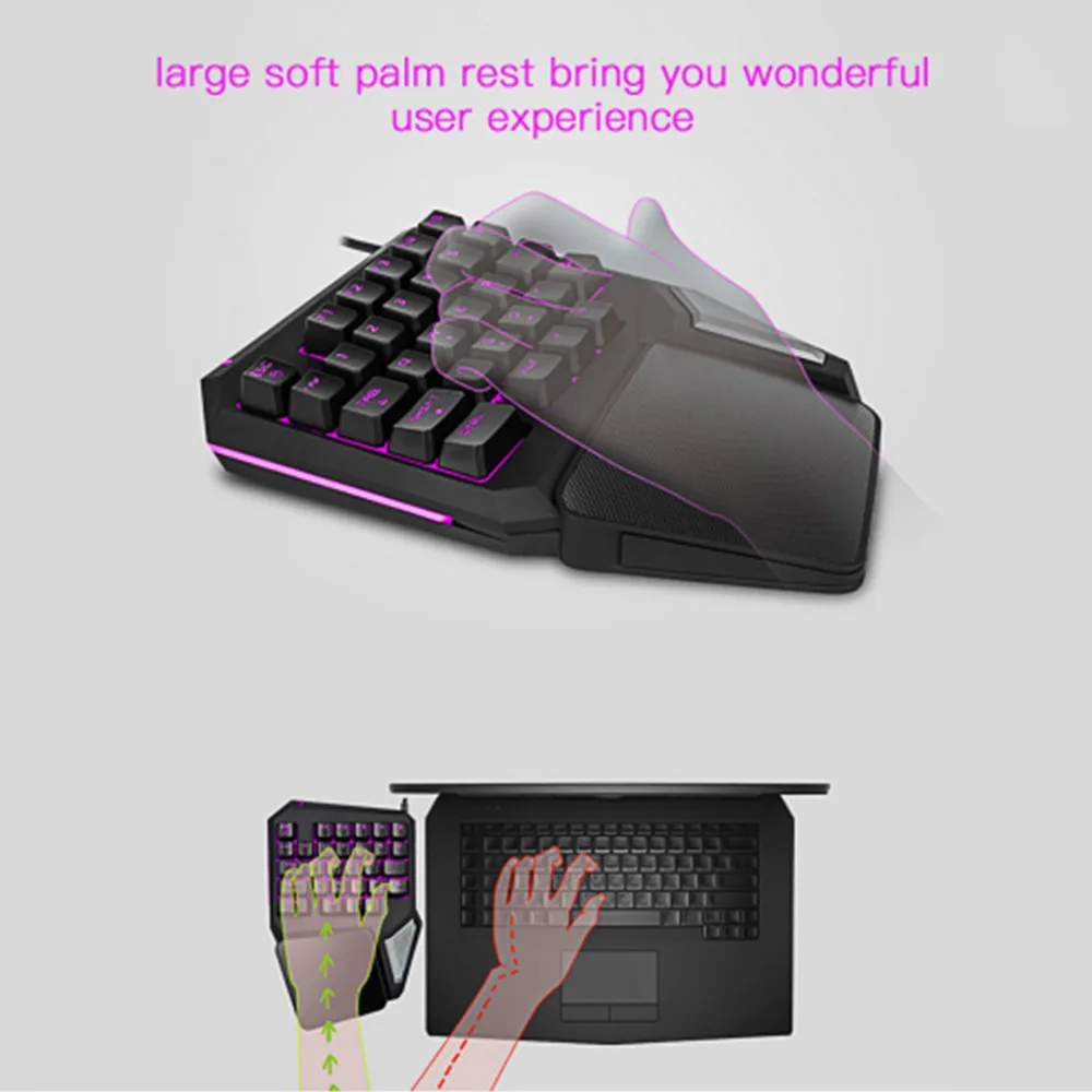 Delux T9 Pro Gaming Keyboard and Mouse Set USB Wired One-handed keyboard with RGB Optical Mouse For Office Windows PC Laptop
Delux T9 Pro Gaming Keyboard and Mouse Set USB Wired One-handed keyboard with RGB Optical Mouse For Office Windows PC Laptop