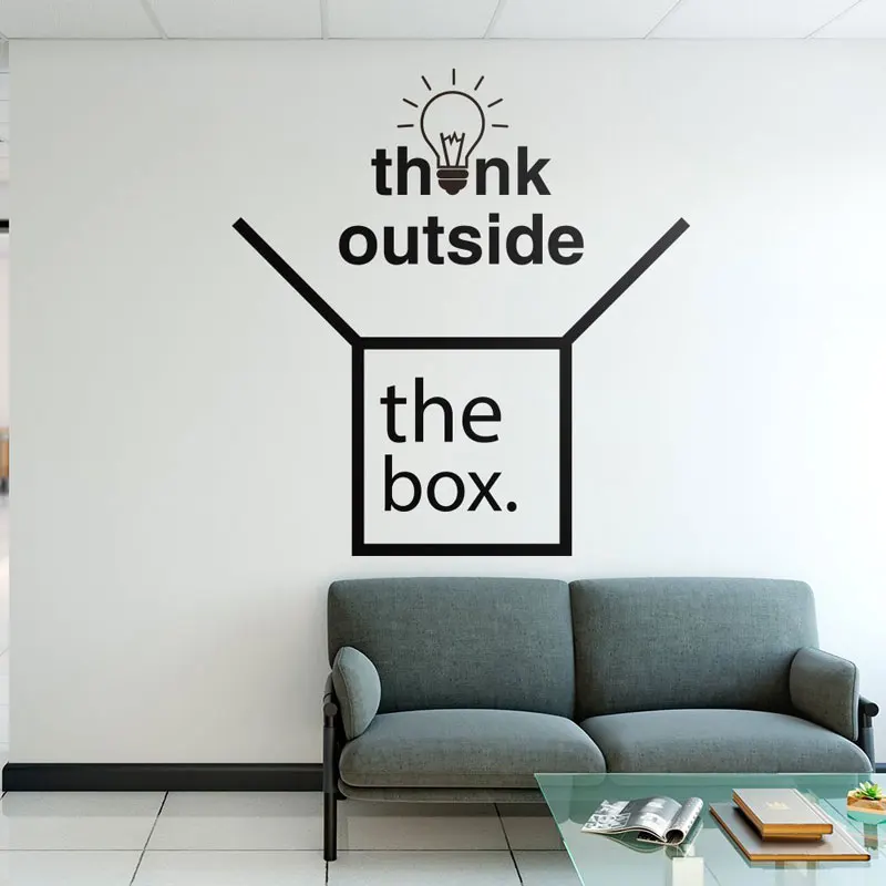 Creative Design Think Outside The Box Office Decor Home Office Quote Vinyl Wall Sticker Removable Idea Decals Bulb Mural 3265
Creative Design Think Outside The Box Office Decor Home Office Quote Vinyl Wall Sticker Removable Idea Decals Bulb Mural 3265
