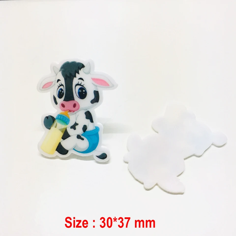 10 шт./лот плоский задник из смолы kawaii baby cow DIY аксессуары для кабошонов diy чехол
