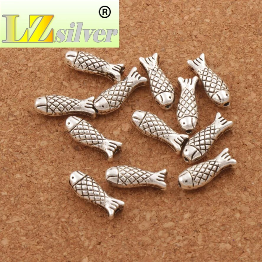 Fish Animal Charm Beads 14.9x5.4mm 200pcs zinc alloy Spacers Jewelry Findings L777
Fish Animal Charm Beads 14.9x5.4mm 200pcs zinc alloy Spacers Jewelry Findings L777
