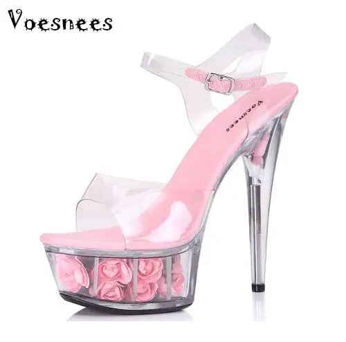 Shoes Woman Sandals Summer Style 2019 Transparent Crystal Sandals Rose Flowers Sexy Waterproof Super High Heel 15cm Plus-size
Shoes Woman Sandals Summer Style 2019 Transparent Crystal Sandals Rose Flowers Sexy Waterproof Super High Heel 15cm Plus-size