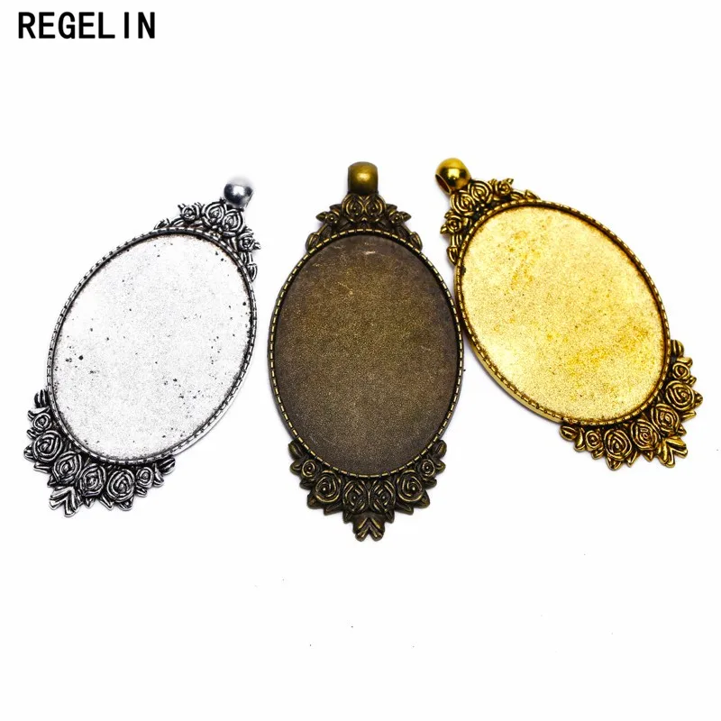 REGELIN 5pcs Antique Bronze Flower Pendant Charms Base Settings Cabochon Cameo Tray Bezel Blank Fit 30x40mm Cabochon DIY Jewelry
REGELIN 5pcs Antique Bronze Flower Pendant Charms Base Settings Cabochon Cameo Tray Bezel Blank Fit 30x40mm Cabochon DIY Jewelry