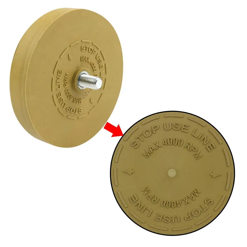 MAXMAN 88mm Rubber Grinding Wheel Removal Of Vinyl Graphic Polishing Of Printing Belt On Automotive Paint Surface
MAXMAN 88mm Rubber Grinding Wheel Removal Of Vinyl Graphic Polishing Of Printing Belt On Automotive Paint Surface