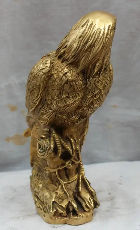 Free Shipping 9" China Chinese Folk Fengshui Brass Fu Animal king of birds Hawk Eagle Statue 
Free Shipping 9" China Chinese Folk Fengshui Brass Fu Animal king of birds Hawk Eagle Statue
