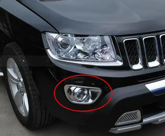 High quality ABS chrome 2pcs car front fog lamp decorative cover for JEEP COMPASS 2011-2016
High quality ABS chrome 2pcs car front fog lamp decorative cover for JEEP COMPASS 2011-2016