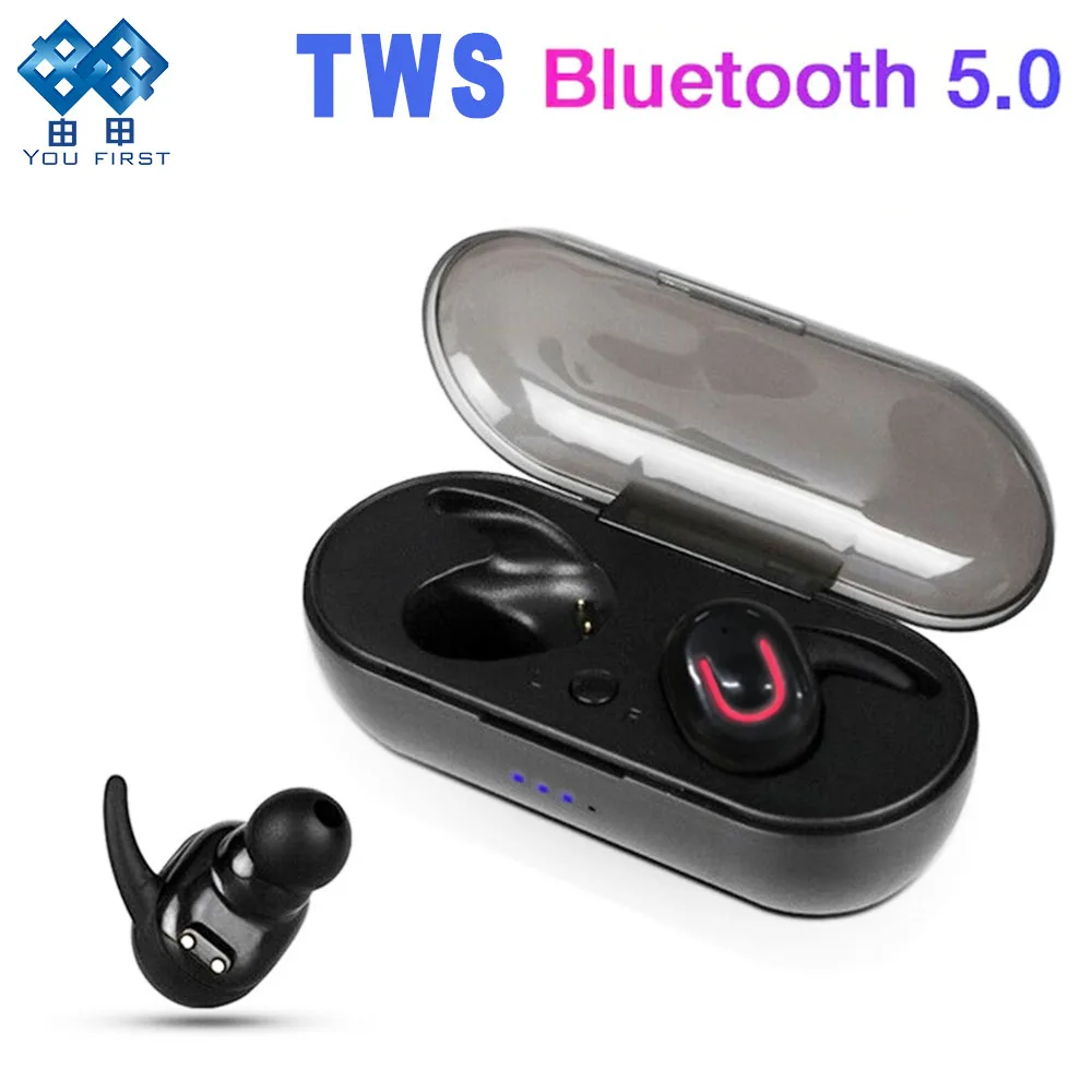 YOU FIRST Bluetooth наушники беспроводные TWS 5 0 стерео с микрофоном зарядная коробка для