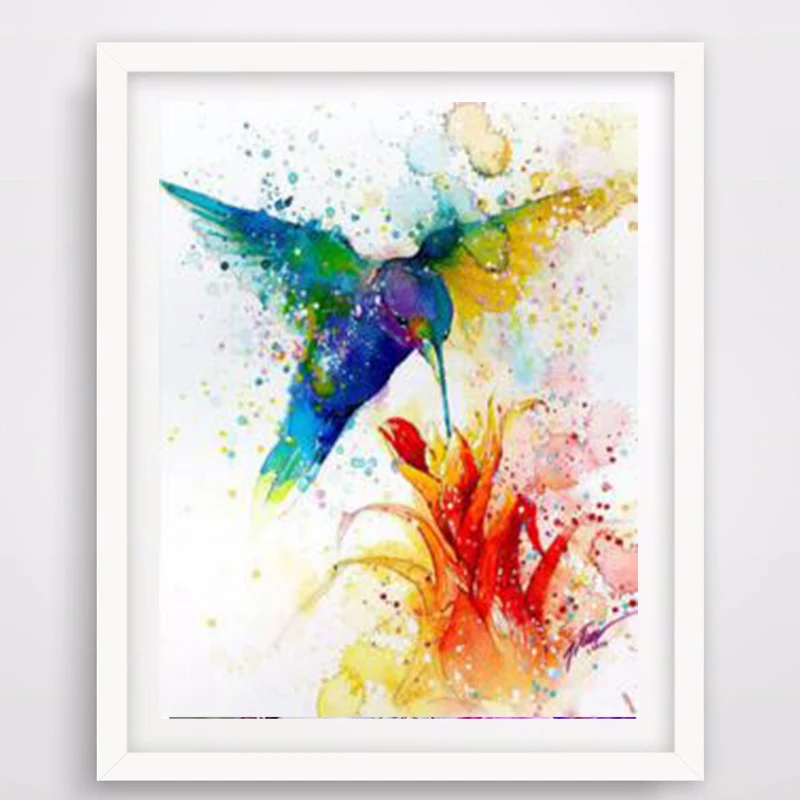 New Diy Diamond Painting Cross Stitch Mosaic Embroidery Beautiful Cute Colorful Birds RD05 | Дом и сад