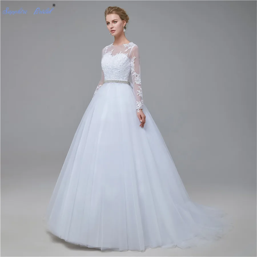 Sapphire Bridal Robe De Mariage Vestido De Noiva Full Sleeve Lace A-Line Lace Bridal Dress Long Sleeve Wedding Gown For Brides
Sapphire Bridal Robe De Mariage Vestido De Noiva Full Sleeve Lace A-Line Lace Bridal Dress Long Sleeve Wedding Gown For Brides