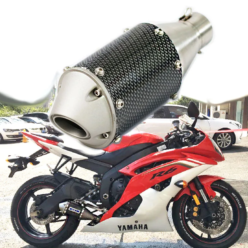 Universal 51mm Motorcycle Exhaust Scooter Exhaust Muffler GY6 FOR YAMAHA R1 R3 R6 FZ6 ATV Pit bike Fish Style Exhaust AK176
Universal 51mm Motorcycle Exhaust Scooter Exhaust Muffler GY6 FOR YAMAHA R1 R3 R6 FZ6 ATV Pit bike Fish Style Exhaust AK176