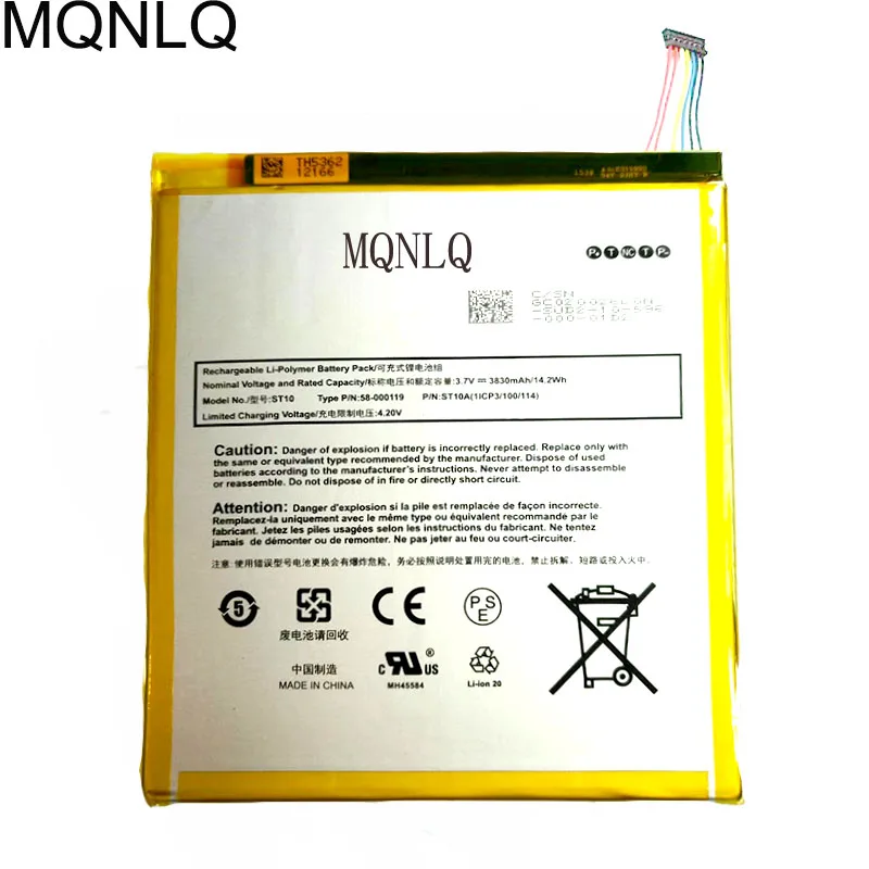 3800mAh Battery 58-000119 ST10 ST10A for Amazon B00VKIY9RG For Kindle Fire HD 10 For Kindle Fire HD 10.1 SR87CV, SR87MC
3800mAh Battery 58-000119 ST10 ST10A for Amazon B00VKIY9RG For Kindle Fire HD 10 For Kindle Fire HD 10.1 SR87CV, SR87MC