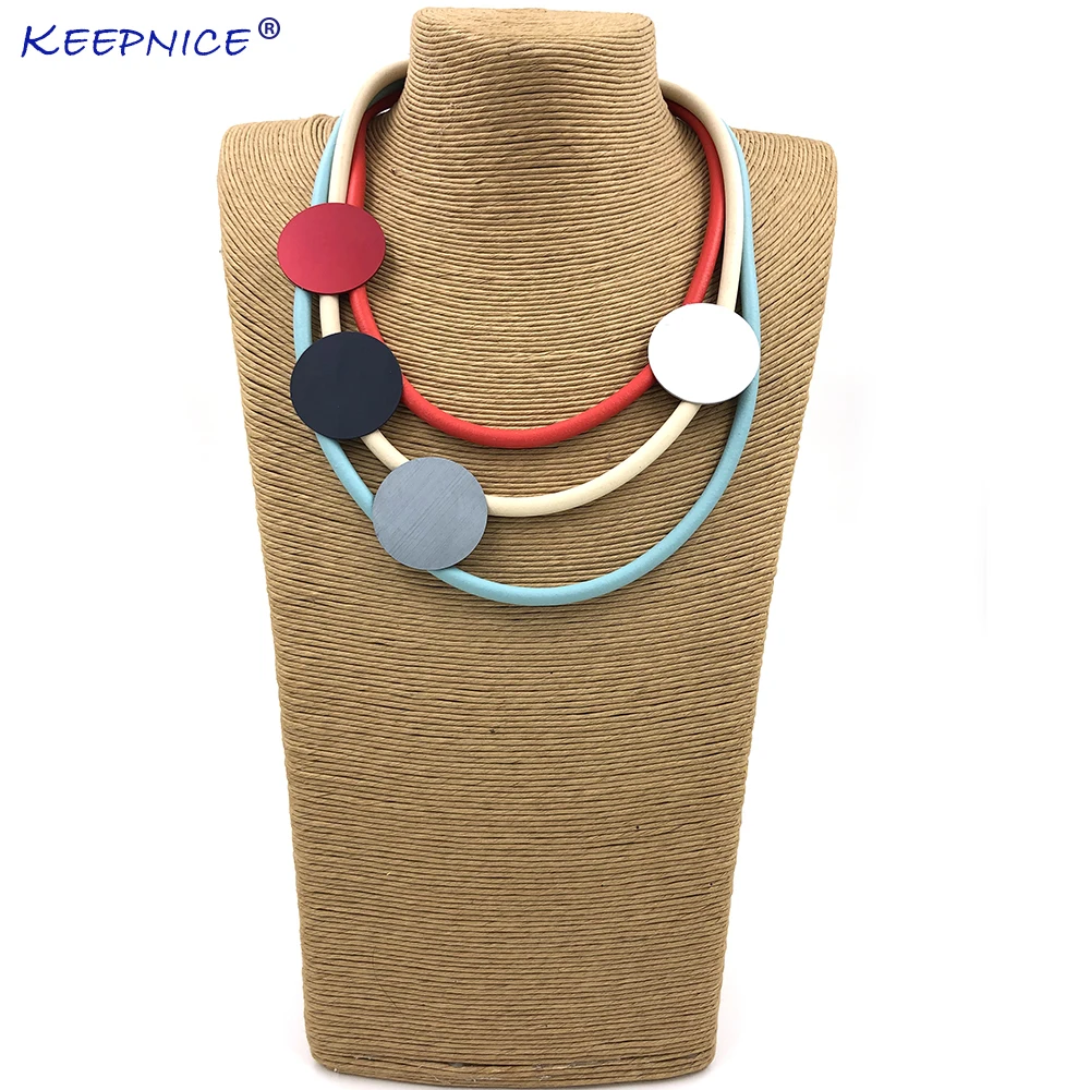 New Aluminum round shape charm Rubber rope multi layers statement choker necklace clothes accessories for new office lady
New Aluminum round shape charm Rubber rope multi layers statement choker necklace clothes accessories for new office lady