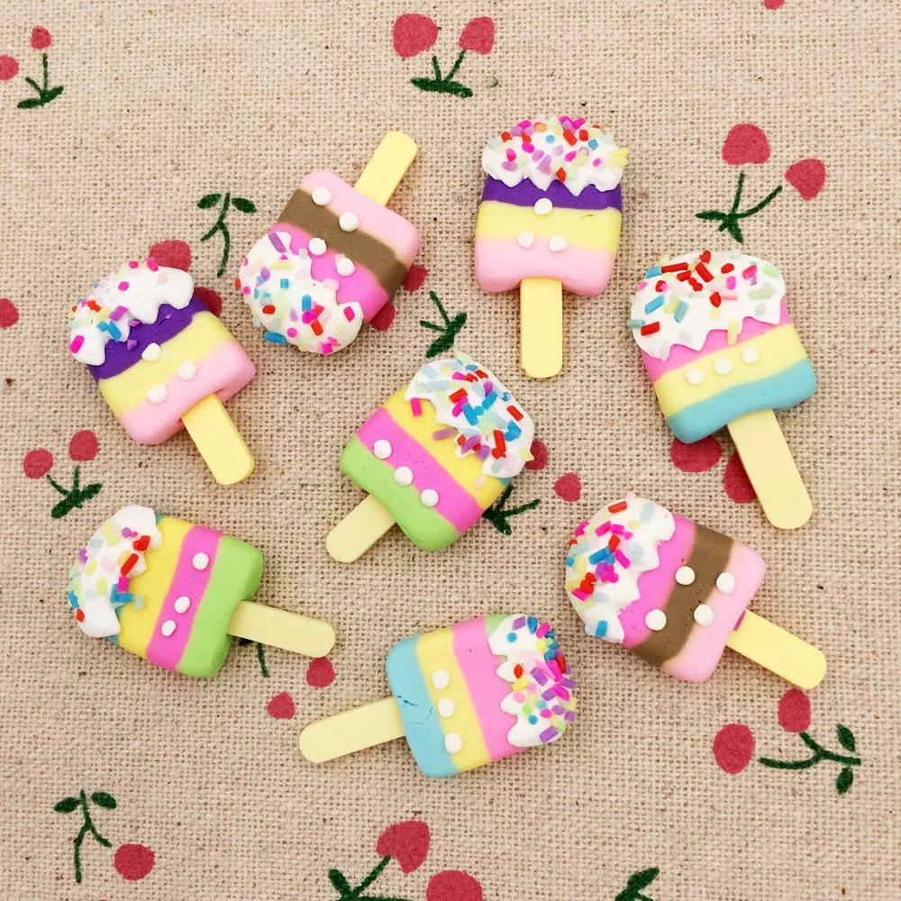 10 Pieces Mixed Flat Back Clay Cabochon Kawaii Rainbow Miniature Ice Cream DIY Flatback Scrapbooking Decoration Craft:18*35mm
10 Pieces Mixed Flat Back Clay Cabochon Kawaii Rainbow Miniature Ice Cream DIY Flatback Scrapbooking Decoration Craft:18*35mm