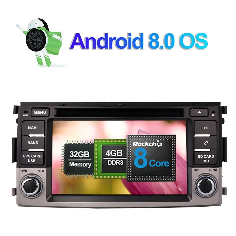 Android 8 0 Восьмиядерный 4 Гб ОЗУ автомобильный DVD мультимедийный плеер с GPS