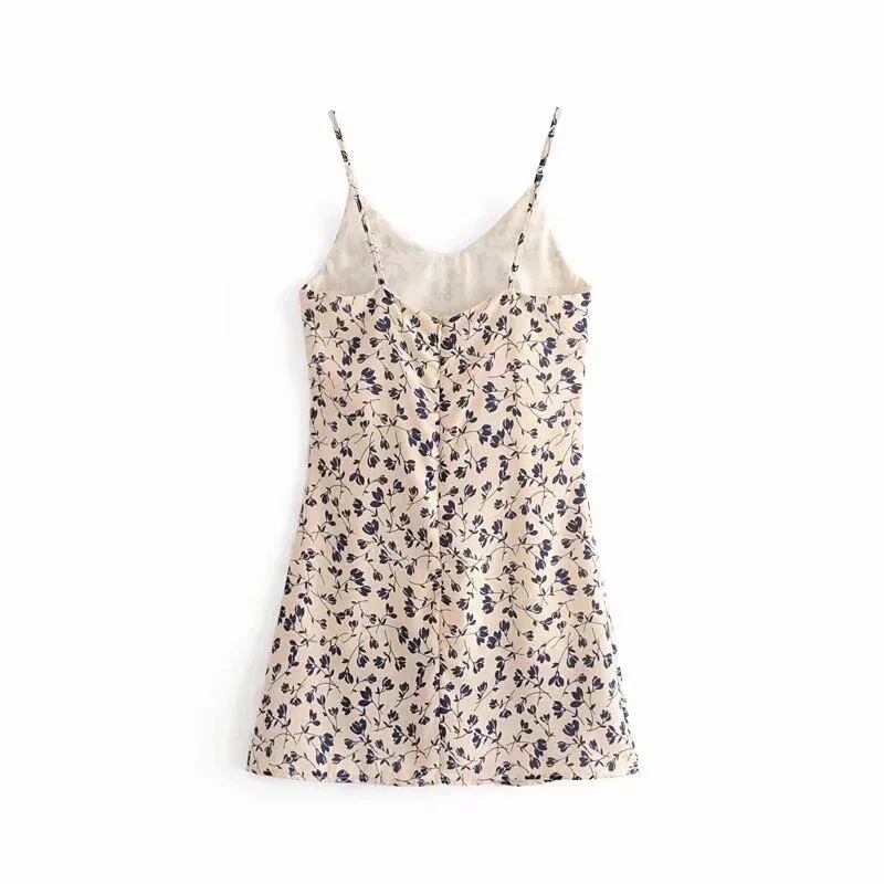 Summer Dress 2019 New French Pastoral Print Side Slit Hem Mini Strapsexy Dress Beach Robe Femme
Summer Dress 2019 New French Pastoral Print Side Slit Hem Mini Strapsexy Dress Beach Robe Femme