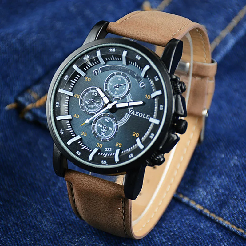 YAZOLE watch men watch Fashion Brand Business Unique Male Clock Quartz-wristwatch Luxury Leather Male Watches Erkek Kol Saati
YAZOLE watch men watch Fashion Brand Business Unique Male Clock Quartz-wristwatch Luxury Leather Male Watches Erkek Kol Saati