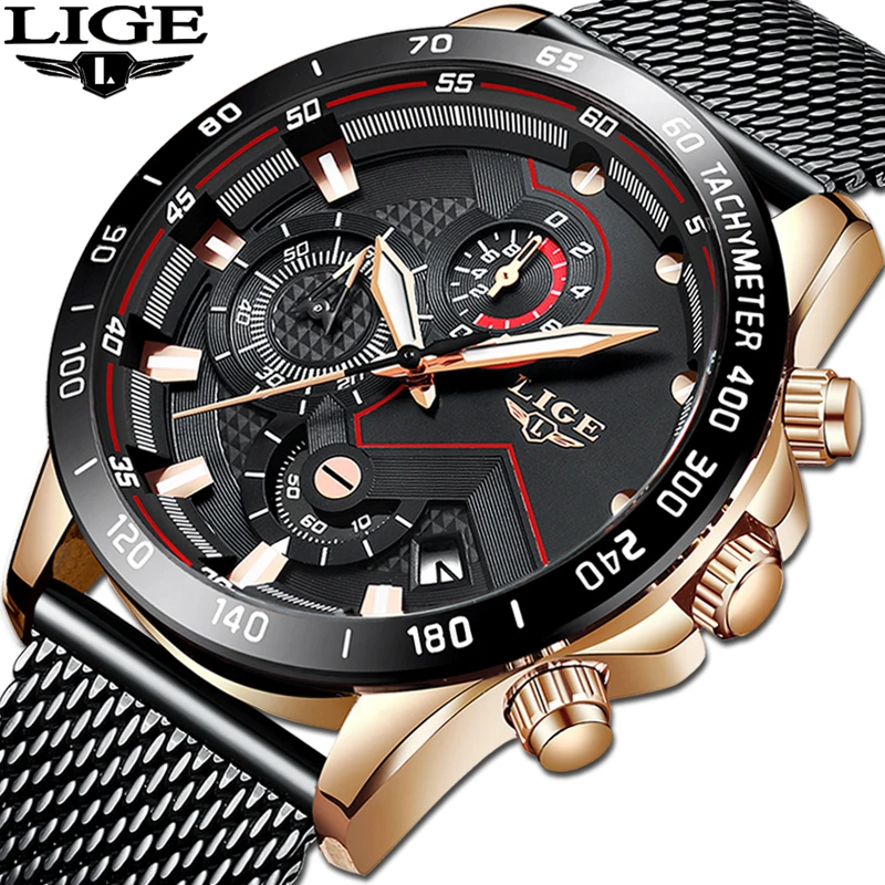 LIGE 2019 NEW Watch Men Top Brand Luxury Military Army Sports Casual Waterproof Mens Watches Quartz Stainless Steel Wristwatch
LIGE 2019 NEW Watch Men Top Brand Luxury Military Army Sports Casual Waterproof Mens Watches Quartz Stainless Steel Wristwatch