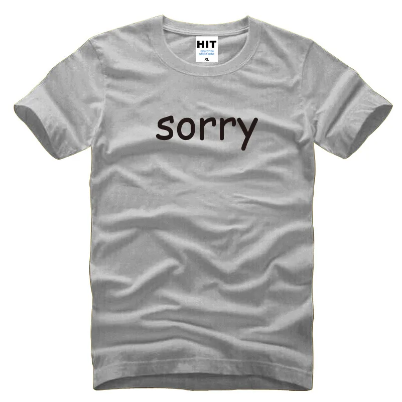 personalized sorry letter Print Mens Men T Shirt Camisetas Hombre 2016 Casual Short Sleeve Cotton T-shirt Tee Shirt Homme
personalized sorry letter Print Mens Men T Shirt Camisetas Hombre 2016 Casual Short Sleeve Cotton T-shirt Tee Shirt Homme