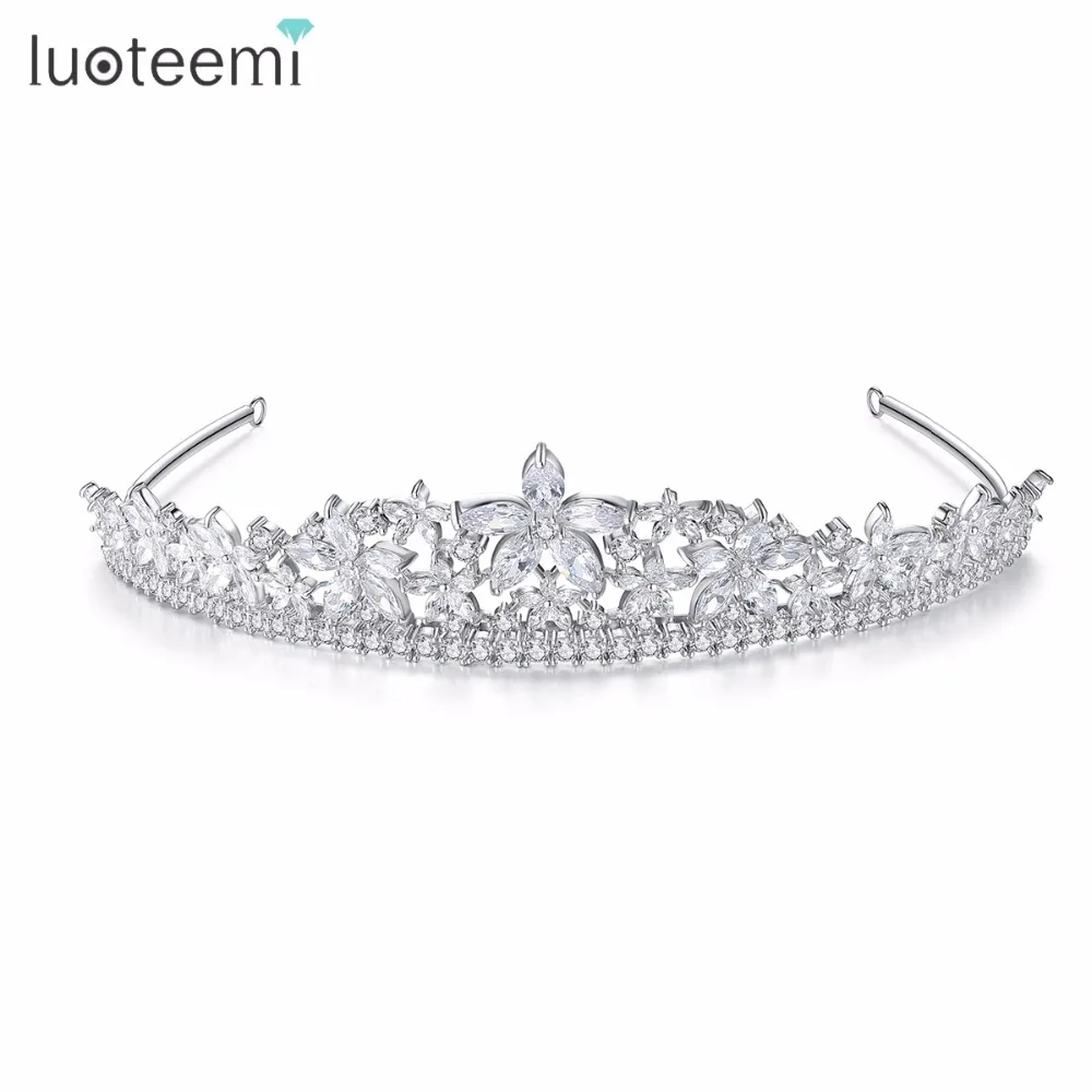 LUOTEEMI New In Delicate Clear CZ Paved Elegant Vintage Flower Shape Hair Crowns For Women Noble Bride Wedding Hair Accessories
LUOTEEMI New In Delicate Clear CZ Paved Elegant Vintage Flower Shape Hair Crowns For Women Noble Bride Wedding Hair Accessories