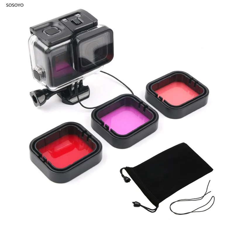 Diving Filter Red Pink Purple Filters Underwater Waterproof case Dive Filtors Set For Gopro Hero 5 6 Action camera Accessories
Diving Filter Red Pink Purple Filters Underwater Waterproof case Dive Filtors Set For Gopro Hero 5 6 Action camera Accessories